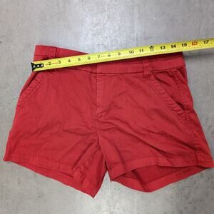 Tinsel Denim Couture Women's Red Low Rise Chino Mini Shorts Size 27 Casual Style